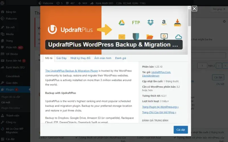 Cách backup WordPress giúp khôi phục Website nhanh chóng 102 backup wordpress site