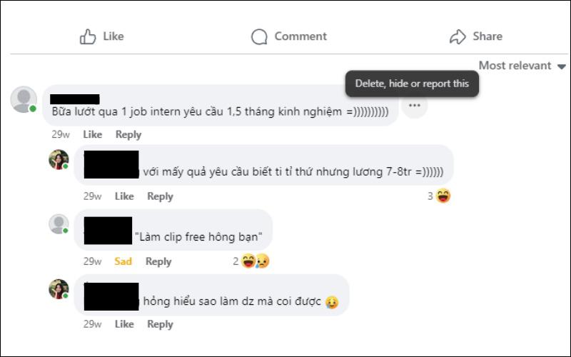 Cách xóa bình luận trên Facebook bằng điện thoại và máy tính 27 cách xóa bình luận trên facebook