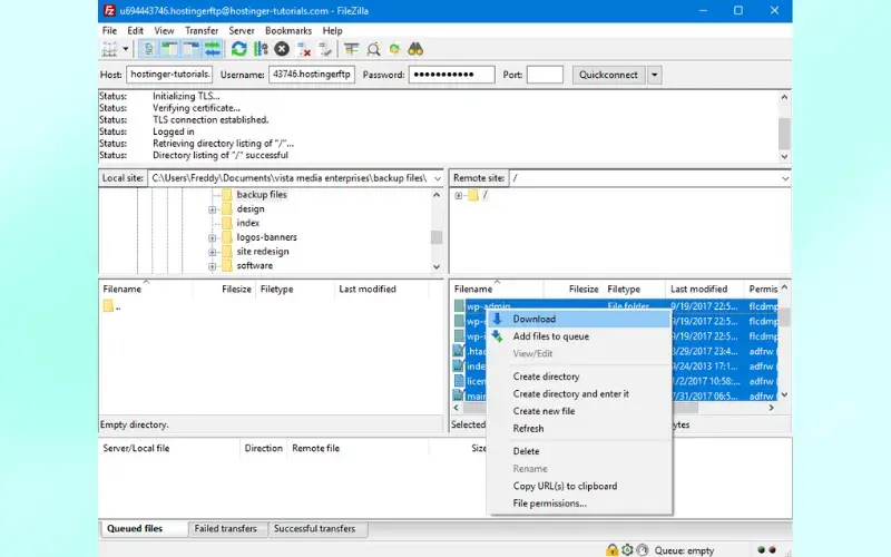 Cách backup WordPress giúp khôi phục Website nhanh chóng 99 download filezilla