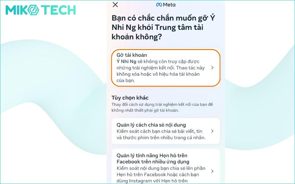 Cách Hủy Liên Kết Instagram Với Facebook Nhanh Chóng 14 gỡ tài khoản khỏi meta