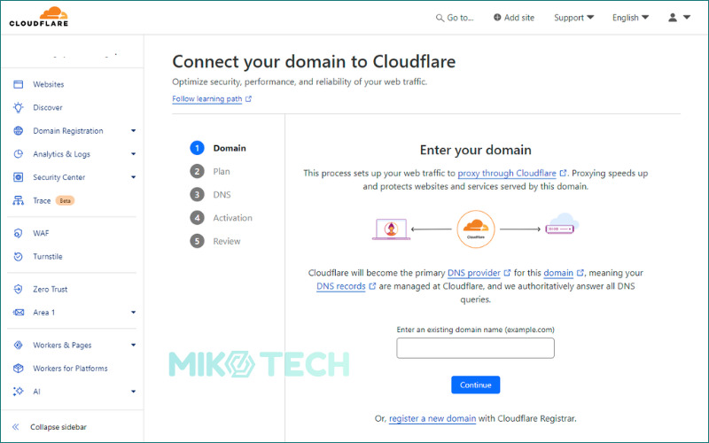 Hướng dẫn cấu hình CloudFlare cho website chi tiết 100 connect domain to cloudflare